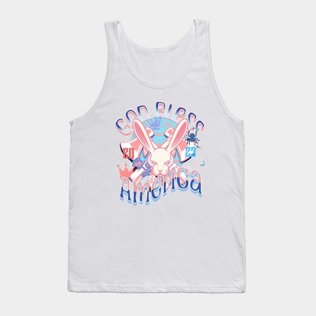 God bless America - rabbit tshirt 2023 Tank Top by Art_dorabox